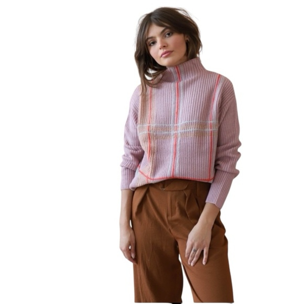 Line & Dot Lilac Checkered Sweater 💕